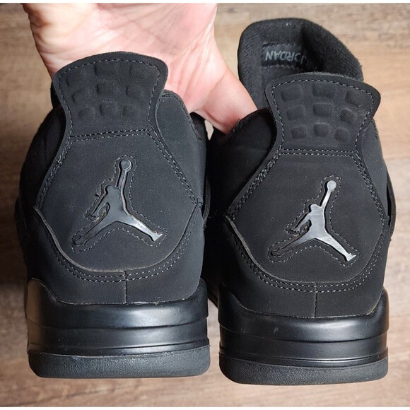 Nike Air Jordan 4 Retro Size 13 Black 136013-001 - Picture 5 of 10